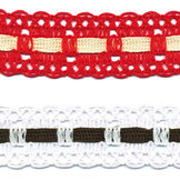 Kant met ingevlochten bandje