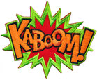Opstrijkbare applicatie &#039;KABOOM!&#039; (5 stuks)