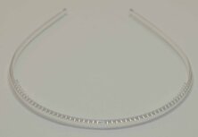 Diadeem smal glad 6 mm doorzichtig (6 stuks)