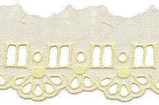 Tule broderie geel 50 mm (ca. 13,5 m)