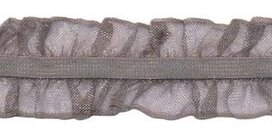 Grijs roezel elastiek 2-zijdig 25 mm (ca. 10 meter)