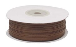 Bruin dubbelzijdig satijnband 4 mm (ca. 90 m)