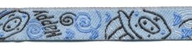 Blauw biggetjes-band 12 mm (ca. 22 m)