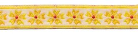 Geel bloemband 12 mm (ca. 22 m)