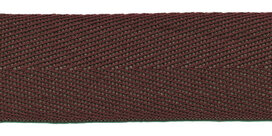 Donker bruin [#43] keperband 25 mm (ca. 16 m)