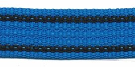 Tassenband 25 mm streep blauw/zwart EXTRA STEVIG (ca. 5 m)