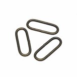 Metalen passant met ronde hoeken bronskleurig 30 mm (ca. 25 stuks)