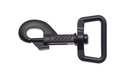 Karabinerhaken Schwarz 62x25 mm mit geradem Wirbel (1 St&uuml;ck)