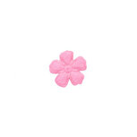 Applicatie bloem roze vilt mini 15 mm (ca. 100 stuks)