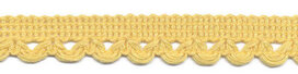 Sierband met lus-/schulprandje zachtgeel 12 mm (ca. 32 meter)
