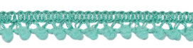 Mini pompomband appelblauwzeegroen 10 mm (ca. 32 meter)