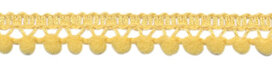 Mini pompomband zachtgeel 10 mm (ca. 32 meter)