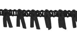 Band met suedine zwart 17 mm (ca. 16 meter)