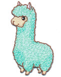 Opstrijkbare applicatie alpaca groen (5 stuks)