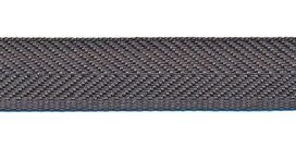 Broekstootband antraciet 16 mm (ca. 50 m)