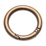 Metalen O-ring met musketonsluiting bronskleurig 25/5 mm (1 stuk)