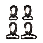 Musketonhaak zwart kunststof met metalen veer - draaibaar 38 mm (1 stuk)