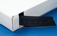 Gordijn plooiband katoen look zwart 25 mm (doos 50 meter)