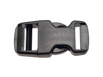 Verstelbare klikgesp kunststof 25 mm - zwart (1 stuk)