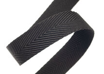 Visgraat band 20 mm zwart (50 m)