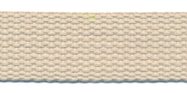 Tassenband 38 mm gebroken wit/creme COTTON-LOOK (ca. 45 m)