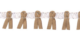 Band met suedine wit-zand 17 mm (ca. 16 meter)