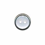 Knoop met metalen rand wit 13 mm (ca. 100 stuks)