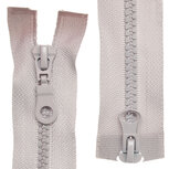 Dubbel deelbare bloktand rits 5 mm lichtgrijs (#336) 75 cm (1 stuk)