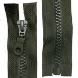 Deelbare bloktand rits maat 5 legergroen (#171) 70 cm (1 stuk)