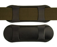 Ovale schouder pad 38 mm - zwart (1 stuk)