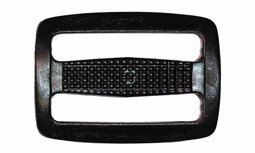 Schuifgesp zwart kunststof 38 mm (10 stuks)