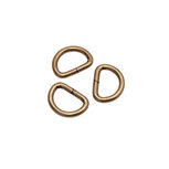 Metalen D-ring bronskleurig gelast 15 x 3,0 mm (1 stuk)