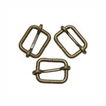 Metalen schuifgesp bronskleurig 20 mm (10 stuks)