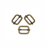 Metalen schuifgesp bronskleurig 13 mm (10 stuks)