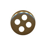 Knoop bruin met 4 grote gaten 19 mm (ca. 25 stuks)