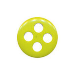 Knoop limegroen met 4 grote gaten 19 mm (ca. 25 stuks)