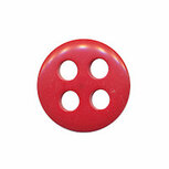 Knoop rood met 4 grote gaten 19 mm (ca. 25 stuks)