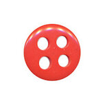 Knoop koraalrood met 4 grote gaten 19 mm (ca. 25 stuks)