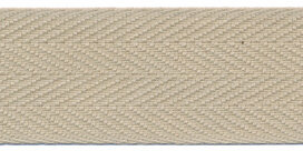 Katoenen keperband greige 30 mm (ca. 50 m) - stevig