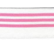 Boord roze-wit gestreept ca. 62 cm (6 stuks)