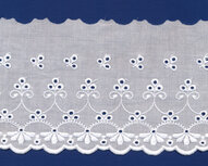 Broderie wit KATOEN 100 mm #04975 (ca. 13,5 m)