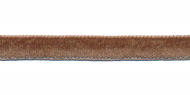 Taupe fluweelband 9 mm (ca. 32 m)