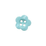 Bloemknoop licht blauw met 4 gaten 12 mm (ca. 100 stuks)