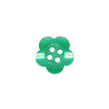 Bloemknoop appelblauwzeegroen met 4 gaten 12 mm (ca. 100 stuks)