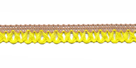 Gebreid sierband zand-geel ca. 9 mm (ca. 10 m)
