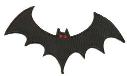 Opstrijkbare applicatie vleermuis zwart (5 stuks)