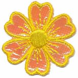 Applicatie glim bloem geel 40 mm (10 stuks)