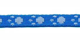 Tassenband 10 mm pootje blauw/wit (ca. 5 m)
