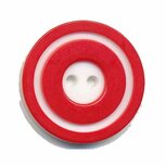 Knoop &#039;donut&#039; groot rood 25 mm (ca. 25 stuks)