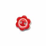 Bloemknoop met rand rood 10 mm (ca. 100 stuks)